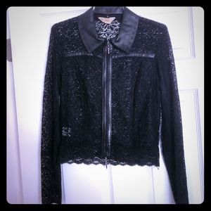 Saga ie Paris black lace zip jacket